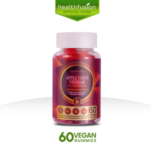 Health Fusion Apple Cider Vinegar with The Mother Natural Sugar-Free Food Supplements | 60 Vegan Gummy