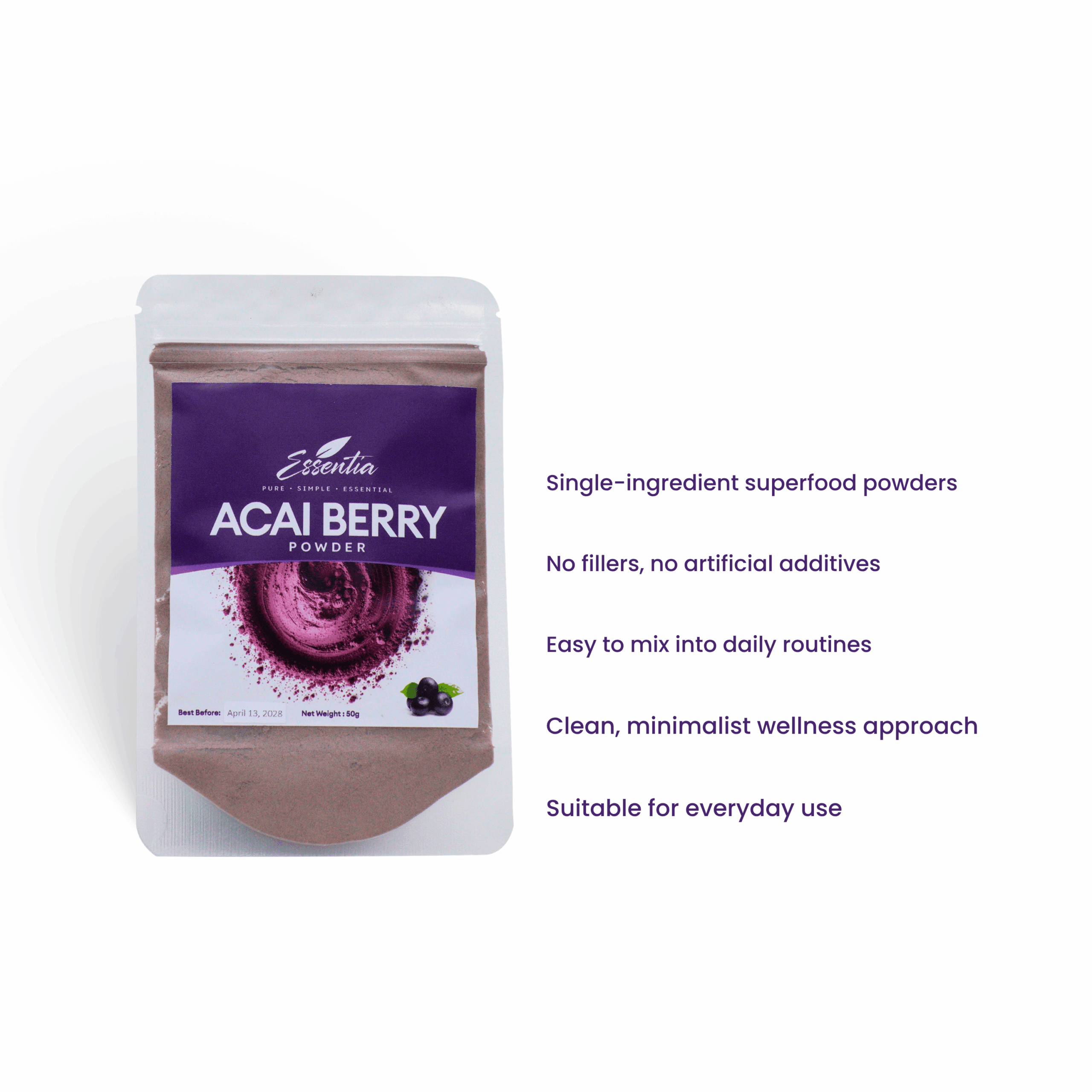 Essentia Acai Berry Powder 50g - Image 4