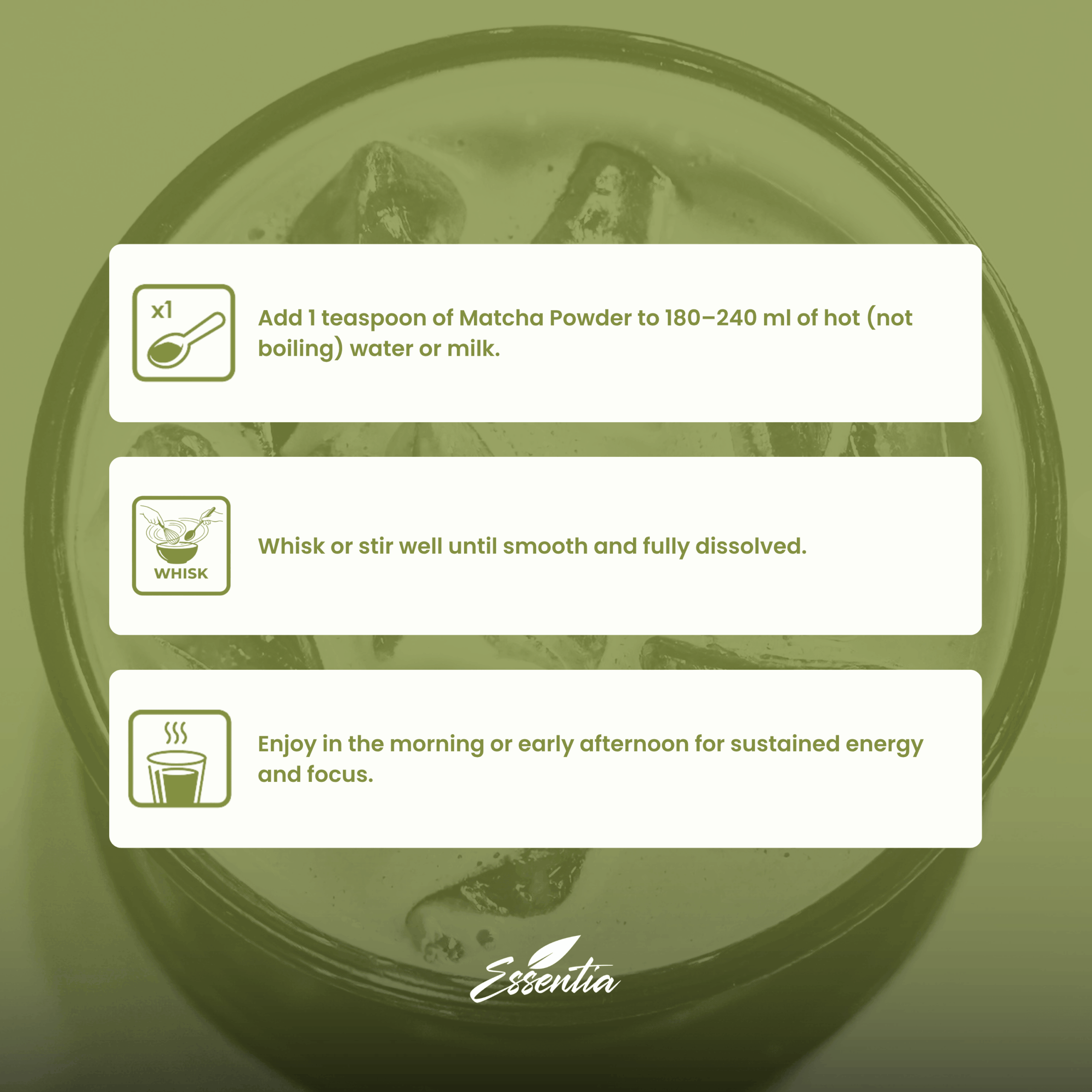Essentia Matcha Powder 50g - Image 3