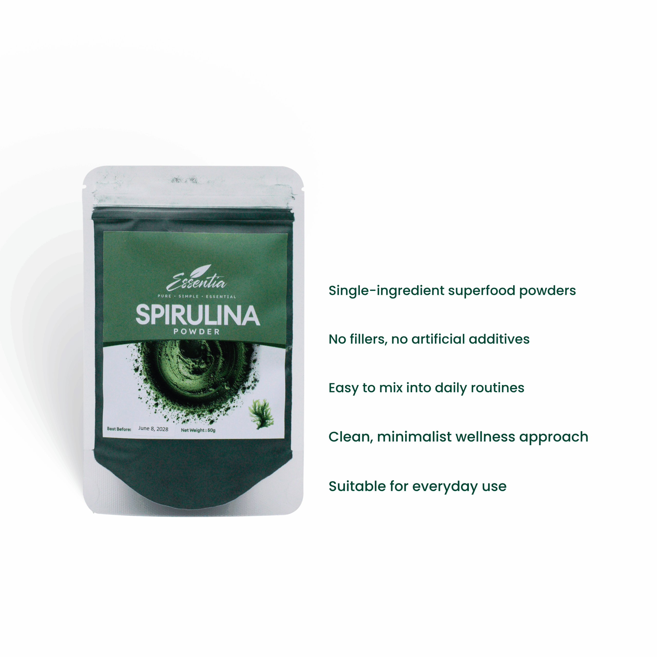 Essentia Spirulina Powder 50g - Image 4